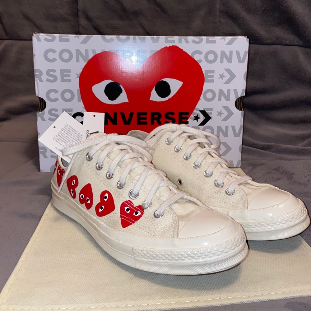 ‼️SOLD‼️ ✨LIKE NEW✨ 100% AUTH CDG CONVERSE Size 9 - Picture 1 of 16